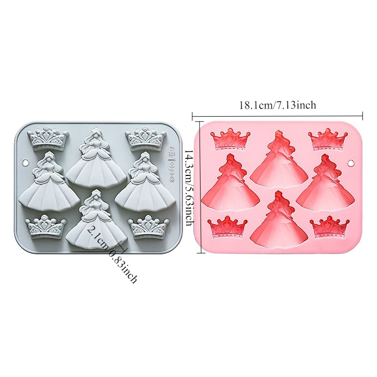 8-gaats 3d prinses jurk kroon  - Bunny Cake Mold recensie en prijs